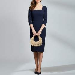 Pre Owned Bottega Veneta Double Knot Mini Beige Leather Hobo