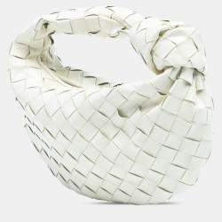 مملوكة مسبقًا Bottega Veneta White Mini Nappa Intrecciato Jodie