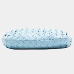 Pre Owned حقيبة بوتيغا فينيتا جودي إنترتشياتو نابا صغيرة زرقاء