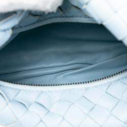 Pre Owned حقيبة جودي بوتيغا فينيتا ميني نابا انتريشياتو زرقاء