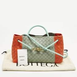 مملوكة مسبقًا حقيبة يد توتس بوتيغا فينيتا أنديامو جلدة إنتريتشياتو ثلاثية الألوان شرق-غرب