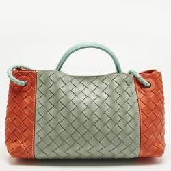 مملوكة مسبقًا حقيبة يد توتس بوتيغا فينيتا أنديامو جلدة إنتريتشياتو ثلاثية الألوان شرق-غرب