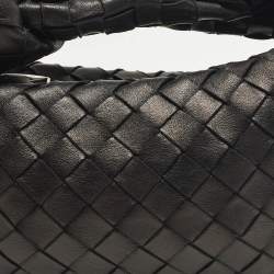 Pre Owned Bottega Veneta Jodie Mini Black Intrecciato Leather Hobo