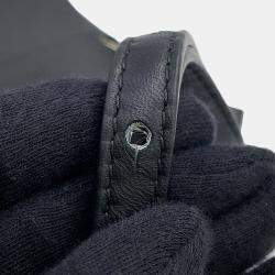 مملوكة مسبقًا حقيبة يد بوتيغا فينيتا الكو انتريتشياتو ماكسي جلد أبيض/أسود