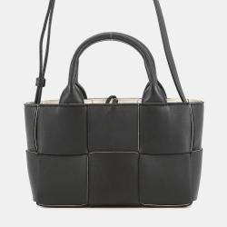 مملوكة مسبقًا Bottega Veneta Maxi Intrecciato Candy Alco Tote Black/White Leather