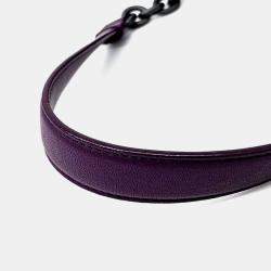 Pre Owned Bottega Veneta Purple Leather Mesh Olympia Bag