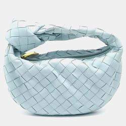 Pre Owned Bottega Veneta Blue Leather BV Mini Jodi Bag