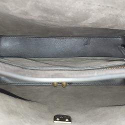 Pre Owned حقيبة بوتيغا فينيتا شاو شاو جلد أسود صغيرة