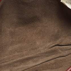 Pre Owned Bottega Veneta Red Croc Embossed Leather Lock Flap Clutch