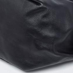 Pre Owned Bottega Veneta Double Knot Mini Black Leather Hobo