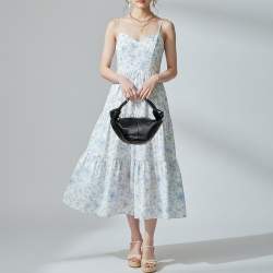 Pre Owned Bottega Veneta Double Knot Mini Black Leather Hobo