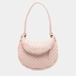 Pre Owned Bottega Veneta Pink Small Nappa Intrecciato Gemelli Hobo