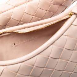Pre Owned Bottega Veneta Pink Small Nappa Intrecciato Gemelli Hobo