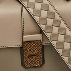 مملوكة مسبقًا Bottega Veneta Piazza Small Multicolor Leather Flap Top Handle Bag
