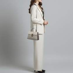 مملوكة مسبقًا Bottega Veneta Piazza Small Multicolor Leather Flap Top Handle Bag