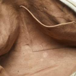 Pre Owned Bottega Veneta Nodini Light Beige Intrecciato Leather Shoulder Bag