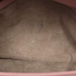 Pre Owned Bottega Veneta Olimpia Medium Pink Intrecciato Leather Shoulder Bag