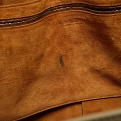 Pre Owned Bottega Veneta Acro Large Beige Intreccio Leather Tote