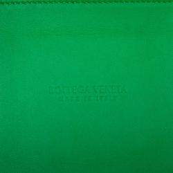 Pre Owned Bottega Veneta Green Small Nappa Maxi Intrecciato Arco Tote