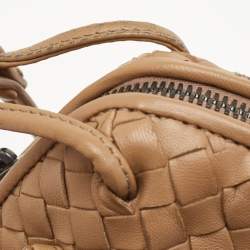 مملوكة مسبقًا حقيبة كروس بودي بوتيغا فينيتا نوديني جلد أنتريشاتو بيج داكن