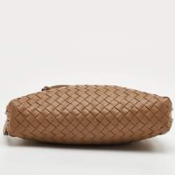 مملوكة مسبقًا حقيبة كروس بودي بوتيغا فينيتا نوديني جلد أنتريشاتو بيج داكن