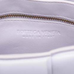 Pre Owned Bottega Veneta Purple Nappa Intrecciato Padded Cassette Crossbody
