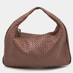 مملوكة مسبقًا Bottega Veneta Large Brown Intrecciato Leather Veneta Hobo