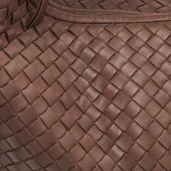 مملوكة مسبقًا Bottega Veneta Large Brown Intrecciato Leather Veneta Hobo