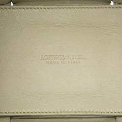 Pre Owned Bottega Veneta Green Small Nappa Maxi Intrecciato Arco Tote