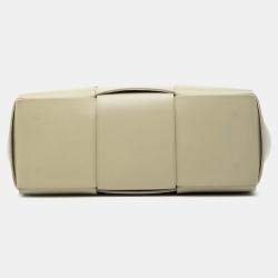 Pre Owned Bottega Veneta Green Small Nappa Maxi Intrecciato Arco Tote