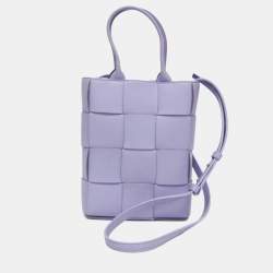 مملوكة مسبقًا Bottega Veneta Mini Cassette Leather Tote Bag Purple