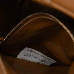 Pre Owned حقيبة بوتيغا فينيتا كاسيت جلد نابا بني مربعة أنتشرياتو