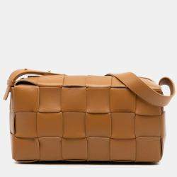 Pre Owned Bottega Veneta Brown Nappa Intrecciato Brick Cassette