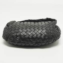 Pre Owned حقيبة هوبو بوتيغا فينيتا جودي جلد أنتريشياتو أخضر زيتوني صغيرة