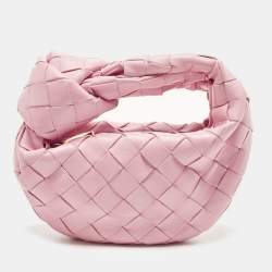 Pre Owned Bottega Veneta Candy Jodie Micro Intrecciato Leather Bag