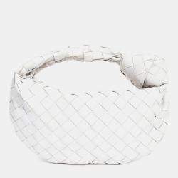 مملوكة مسبقًا حقيبة بوتيغا فينيتا جودي صغيرة انترشياتو بيضاء