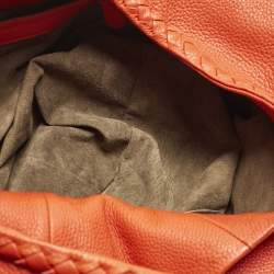 مملوكة مسبقًا Bottega Veneta Baseball Large Red Cervo Leather Hobo