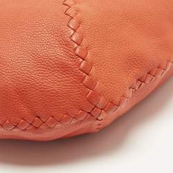 مملوكة مسبقًا Bottega Veneta Baseball Large Red Cervo Leather Hobo