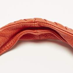 مملوكة مسبقًا Bottega Veneta Baseball Large Red Cervo Leather Hobo