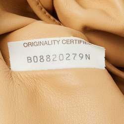 Pre Owned Bottega Veneta The Pouch Mini Beige Leather Bag