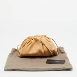 Pre Owned Bottega Veneta The Pouch Mini Beige Leather Bag