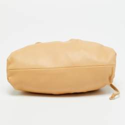 Pre Owned Bottega Veneta The Pouch Mini Beige Leather Bag