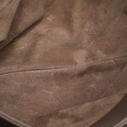 Pre Owned حقيبة بوتيغا فينيتا روما صغيرة جلد إنتريشاتو رمادي تاوپ