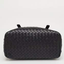 Pre Owned Bottega Veneta Roma Mini Black Intrecciato Leather Tote