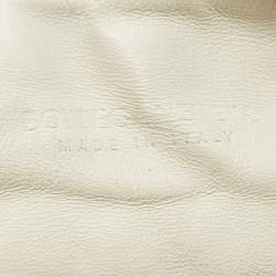 Pre Owned Bottega Veneta Jodie Mini Intrecciato White Leather Hobo