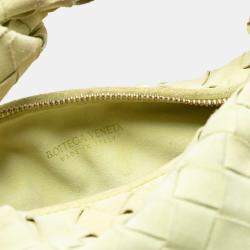 Pre Owned Bottega Veneta Yellow Mini Suede Intrecciato Jodie