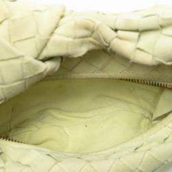 Pre Owned Bottega Veneta Yellow Mini Suede Intrecciato Jodie