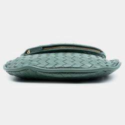 Pre Owned Bottega Veneta Green Medium Nappa Intrecciato Gemelli Hobo