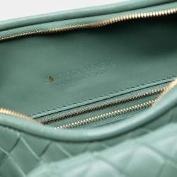Pre Owned Bottega Veneta Green Medium Nappa Intrecciato Gemelli Hobo