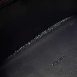 Pre Owned Bottega Veneta Andiamo Large Navy Blue Denim and Leather Tote